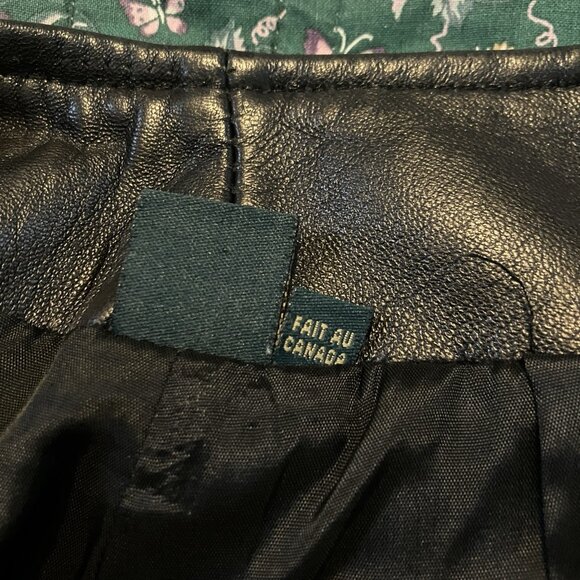 Y2K Danier Black Buttery Leather Pants Womens 6 2000s Vintage Goth High Waist - Picture 6 of 13